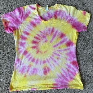 Pink and Yellow Tie-Dye T-Shirt